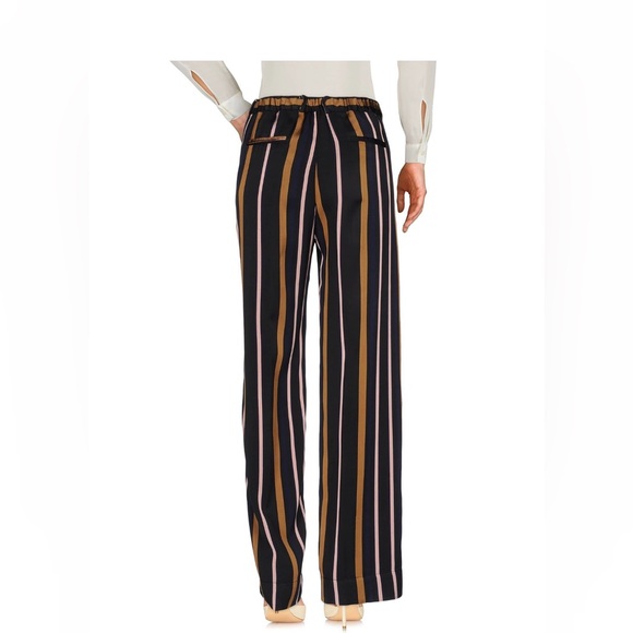 Italian palazzo trouser cotton striped Size IT 44 US 8 Made in Italy - Picture 4 of 10